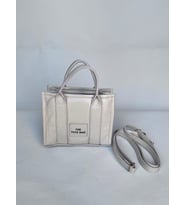 Jean Kot El ve Omuz Mini Muadil Kadın Çanta Tote Bag Çanta kadın hediye Şık ve Spor Çanta (Krem)
