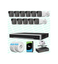 Provzen Hikvision 11 Kameralı IP 1080P Mikrofonlu Güvenlik Kamerası Olay Anında bildirim