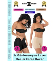 #Korse İz Göstermeyen Kaymaz Basen Toparlayıcı Şekillendiren Lazer Kesim Korse Boxer 6'lı Set