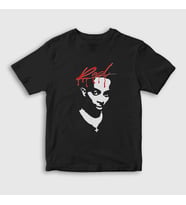 Presmono Unisex Çocuk Siyah Red Rapper Playboi Carti T-Shirt 482102tt