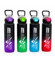 ÇİFT RENKLİ TUTMALI PLASTİK PİPETLİ SPOR MATARA SULUK 1000ML (5343)