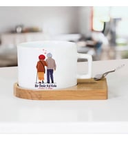 Kişiye Özel Bir Ömür Kol Kola Lüks Çay Fincanı