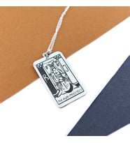 Kişiye Özel 925 Ayar Gümüş The High Priestess Tarot Kolye
