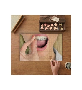 Diş Hekimi Diş Sağlığı Tasarımı 240 parça Ahşap Puzzle Ahşap Kutuda MP03234