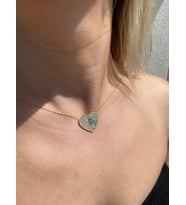 Zirkon Taşlı Kız Figürlü Gold Kolye 925 Ayar Gümüş