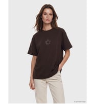 LCW Modest Kahverengi Taşlı Soft Touch Kadın Tişört