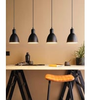 MYLIGHTS DÖRTLÜ MASA ÜSTÜ TEZGAH YADA BAR ÜSTÜ SİYAH METAL SAKIT AVİZE 