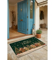 Valerine Life Kapı Önü Paspası 45x70cm Kaymaz iç Dış Mekan Yeni Yıl Ürünleri Noel Süsleri Noel Köyü