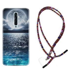 Oppo Reno 2Z 4 Lite 4 Pro 5 6 7 A31 Kılıf Boyun Asklı Rasta Silikon Great Moon 1301