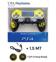 Playstation 4 DualShock Yeni Nesil V2 Yenilenmiş Gamepad + 1.5 MT Şarj Kablo + 1 Çift Analog Başlığı