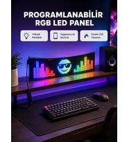 RGB LED Panel – Çok Renkli, Kumandalı, USB Bağlantılı Yazı ve GIF Gösterimli Akıllı Lamba