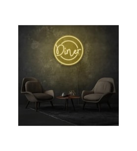 Restoranlara Özel Diner Yazılı Neon Tabela