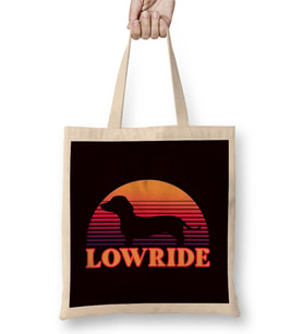 Funny Lowride Dachshund Wiener Sausage Dog Breed Bez Çanta Uzun Saplı