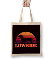 Funny Lowride Dachshund Wiener Sausage Dog Breed Bez Çanta Uzun Saplı