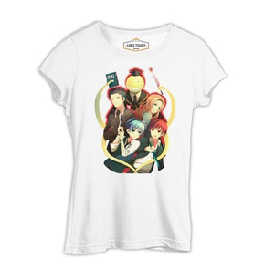 Assassination Classroom Beyaz Kadın Tshirt