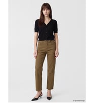 LC WAIKIKI Haki Crop Flare Kadın Jean Pantolon