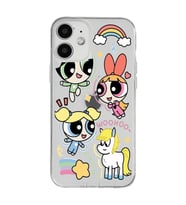 Iphone 12 Uyumlu Powerpuff Girls Desenli Şeffaf Telefon Kılıfı