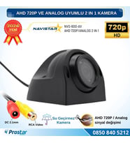 AHD 720P ve Analog Pal Uyumlu Gece Görüşlü Yan, Ön ve Arka Uyumlu Full HD Kamera