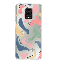 Xiaomi Redmi Note 9 Pro Uyumlu Kapak Abstract Tasarımlı Şeffaf Silikon Kılıf