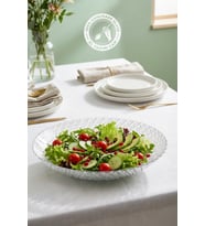 Selen Concept Helis Model Büyük Boy El Yapımı Cam Salata Kasesi ve Meyvelik (Şeffaf)