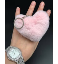 Swarovski Taşlı Çelik Kol Saati ve peluş anahtarlık sevgiliye hediye seti