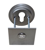 Kare Çelik Kapı Rozeti Çelik Emniyet Aynası Metal Koruma Kapağı Seti Saten Gri