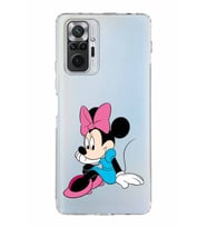 Xiaomi Redmi Note 10 Pro 4G  Kamera Korumalı Kapak Minnie Mouse Tasarımlı Şeffaf  Kılıf