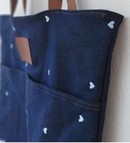 Handmade Çanta, Jean Kumaş Tote Çanta, Günlük Kullanıma Uygun
