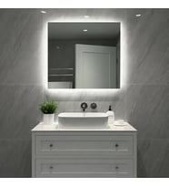 Digital Hayat Kare LED Ayna  50-80cm  Beyaz Gün Işığı Amber Mavi Kırmızı RGB Seçenekli Banyo Makyaj Aynası