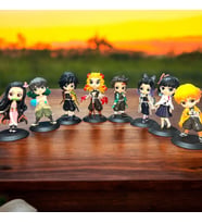 VIP  DEMON SLAYER 8'Lİ  KARAKTER SET ANİME SET 13 CM DEMON SLAYER OYUNCAKLARI DEMON SLAYER BİBLO SE