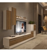 Decoraktiv Eko 6B Mdf Std Tv Ünitesi Tv Sehpası - Beyaz Pera (Beyaz - Pera)