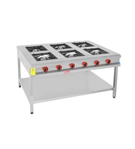 Himaksan  150 X 100 Cm Doğalgazlı Taban Raflı 6 Gözlü Ocak