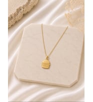 Kişiye Özel 925 Ayar Gümüş Hamburger Figürlü Kolye (Gold)