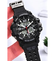Joefox Digital Ve Analog 2 Yıl Garantili Kronmetre+Takvim+Alarm+Aydınlatma Erkek Kol Saati JOE.S3