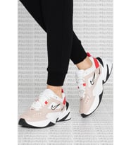 Nike M2K Tekno Leather Unisex Reflector Sneaker Beige Hakiki Deri Spor Ayakkabı Beyaz Bej