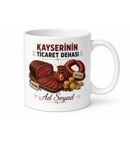 Kayseri Esprili Kupa Pastırma Sucuk Memleketi Ticaret Zekası Hediye Bardak