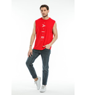 Süperlife Erkek Bisiklet Yaka Standart &Regular Fit Tişort SPR21Y05 (Kırmızı)