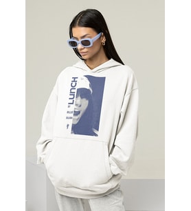 Lunch Billie Eilish Baskılı Unisex Oversize Tasarım Şarkıcı Hoodie