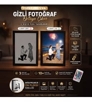 Sevgiliye Sürpriz Hediye: Kişiye Özel Gizli Fotoğraflı Sihirli Işıklı Tablo