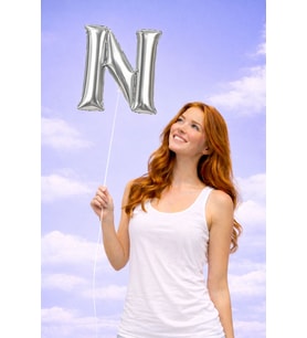 Silver N Harfi 100 cm Folyo Balon
