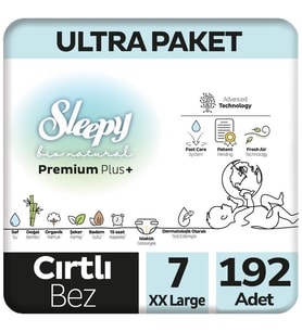 Sleepy 7 Beden Bio Natural Bebek Bezi Ultra Paket 48x4 192 Adet