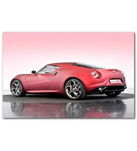 Cakatablo Alfa Romeo 4C Concept Arabası Görseli MDF Tablo