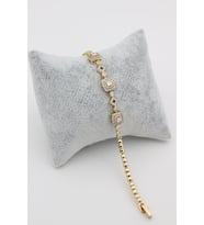 STİL İNCİSİ/XUPING JEWELRY ÜÇLÜ BAGET ZİRKON TAŞLI BİLEKLİK (Altın)