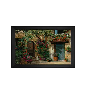 Manzara Temalı Kanvas Tablo 50 x 70 cm Siyah Çerçeve
