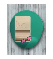 Muhasebeci Oval Bilek Destekli Mouse Pad