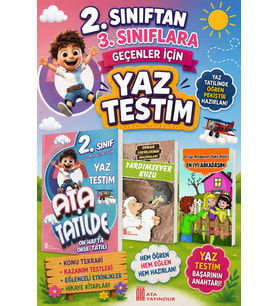 2.Sınıftan 3.Sınıflara Geçenler İçin Yaz Testim ( 2 Adet Hikaye Kitabı Hediyeli)