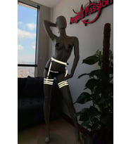 Karanlıkta Işıkla Parlayan Özel Bacak Harness Beyaz Reflektörlü