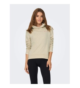 Only Onpshau Ls Hood Embr Brush Kadın Sweatshirt (Bej)