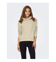 Only Onpshau Ls Hood Embr Brush Kadın Sweatshirt (Bej)