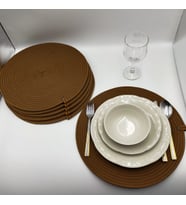 6 Kişilik Amerikan Servis, Hasır Supla Takımı 35*35